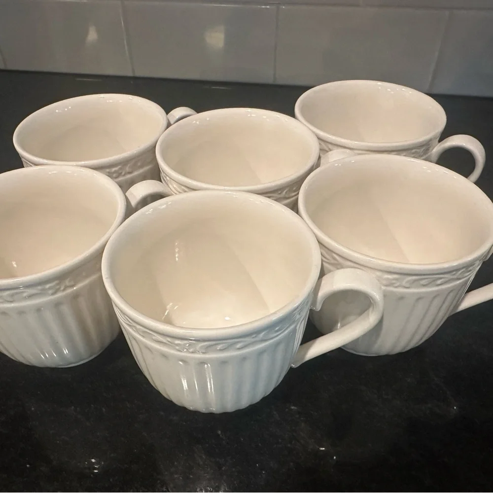 Set of 6 Mikasa Italian Countryside Tea Cups DD900 - Picture 3 of 4